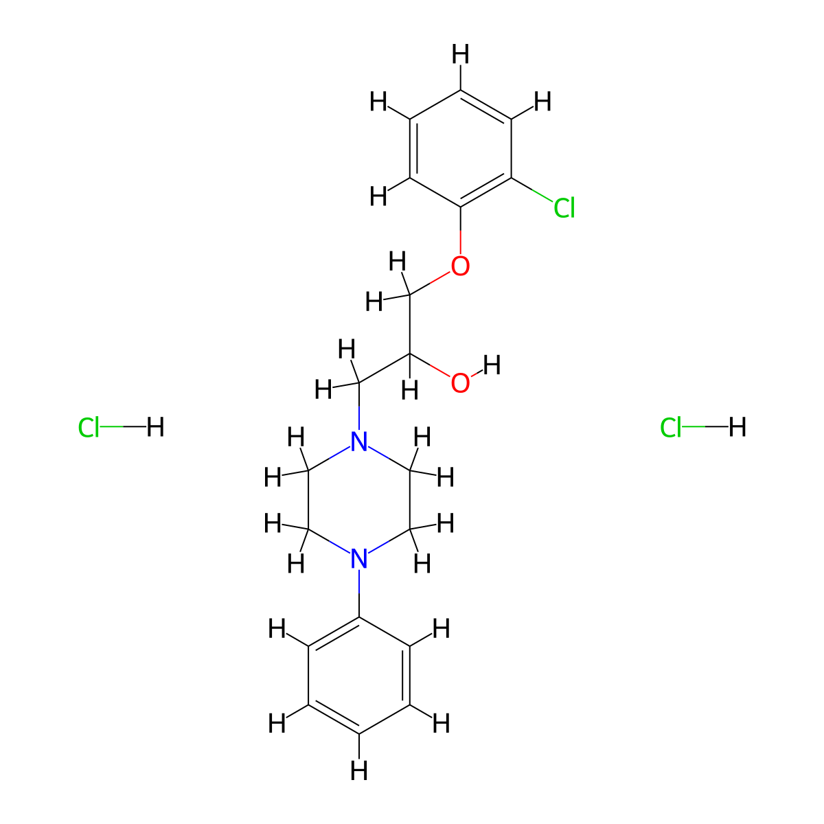 1-(2-Chlorophenoxy)-3-(4-phenylpiperazin-1-yl)propan-2-ol dihydrochloride molecular structure, CAS 1215812-30-8