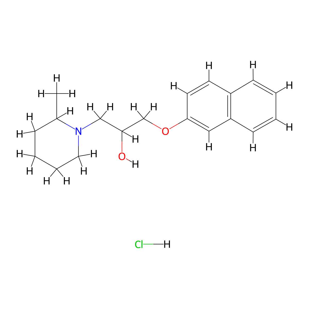 1-(2-Methylpiperidin-1-yl)-3-(naphthalen-2-yloxy)propan-2-ol hydrochloride molecular structure, CAS 1215818-34-0