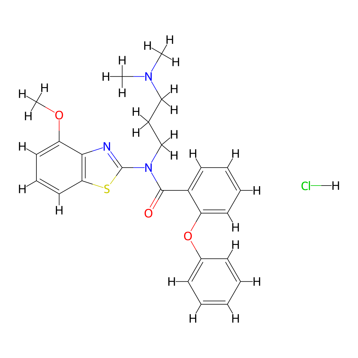 N-(3-(dimethylamino)propyl)-N-(4-methoxybenzo[d]thiazol-2-yl)-2-phenoxybenzamide hydrochloride molecular structure, CAS 1215823-54-3