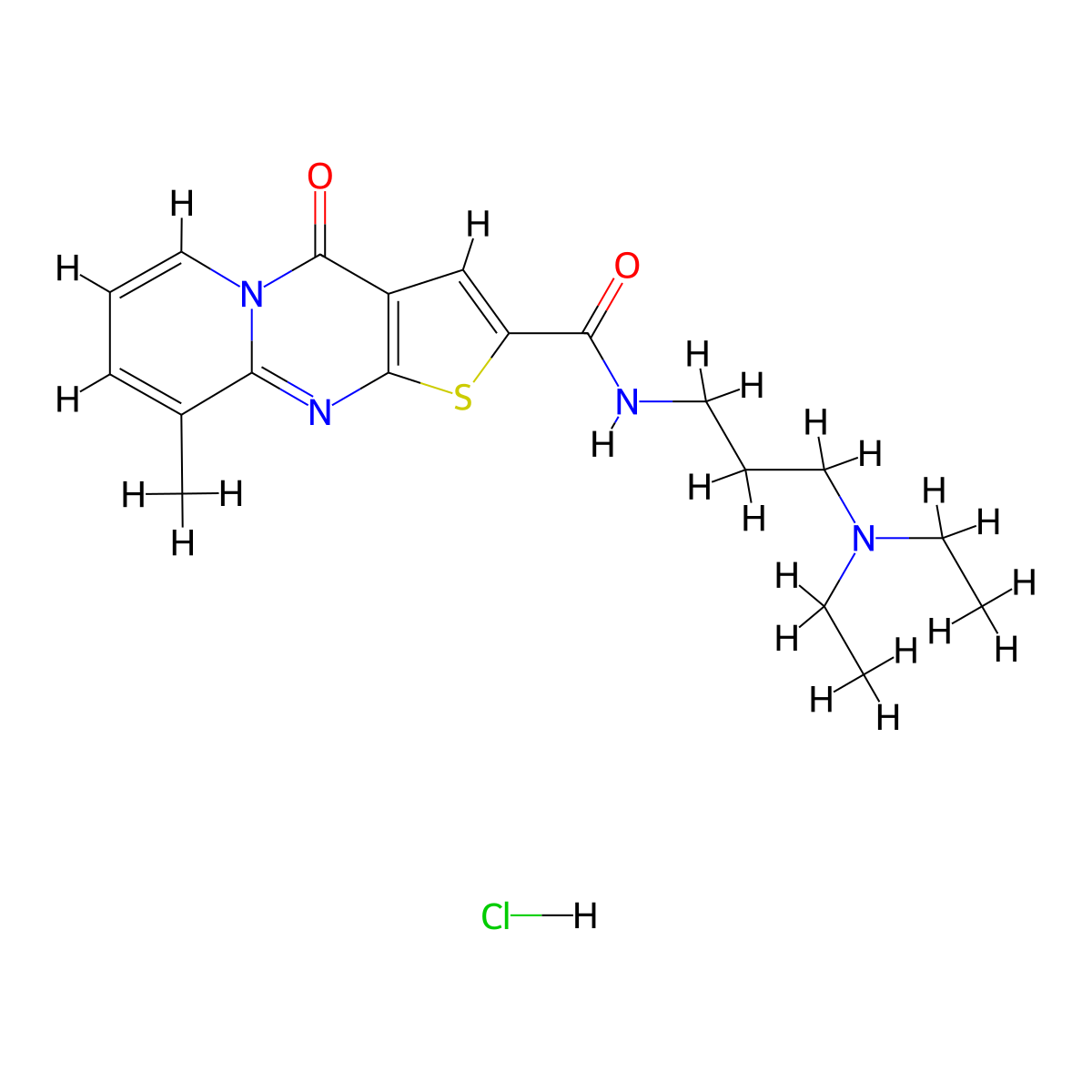 N-(3-(diethylamino)propyl)-9-methyl-4-oxo-4H-pyrido[1,2-a]thieno[2,3-d]pyrimidine-2-carboxamide hydrochloride molecular structure, CAS 1215836-20-6
