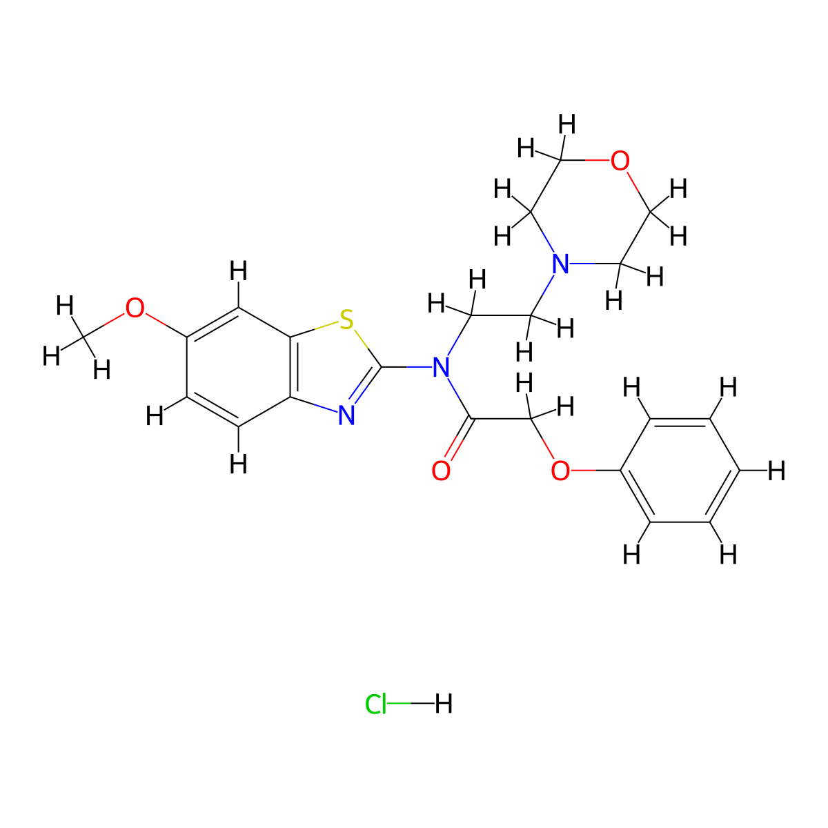 N-(6-methoxybenzo[d]thiazol-2-yl)-N-(2-morpholinoethyl)-2-phenoxyacetamide hydrochloride molecular structure, CAS 1215837-59-4