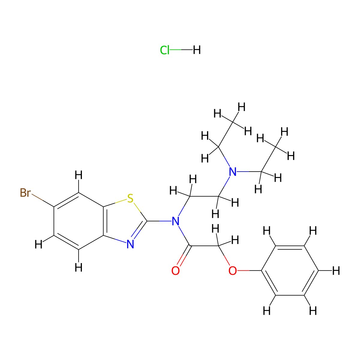 N-(6-bromobenzo[d]thiazol-2-yl)-N-(2-(diethylamino)ethyl)-2-phenoxyacetamide hydrochloride molecular structure, CAS 1215843-10-9