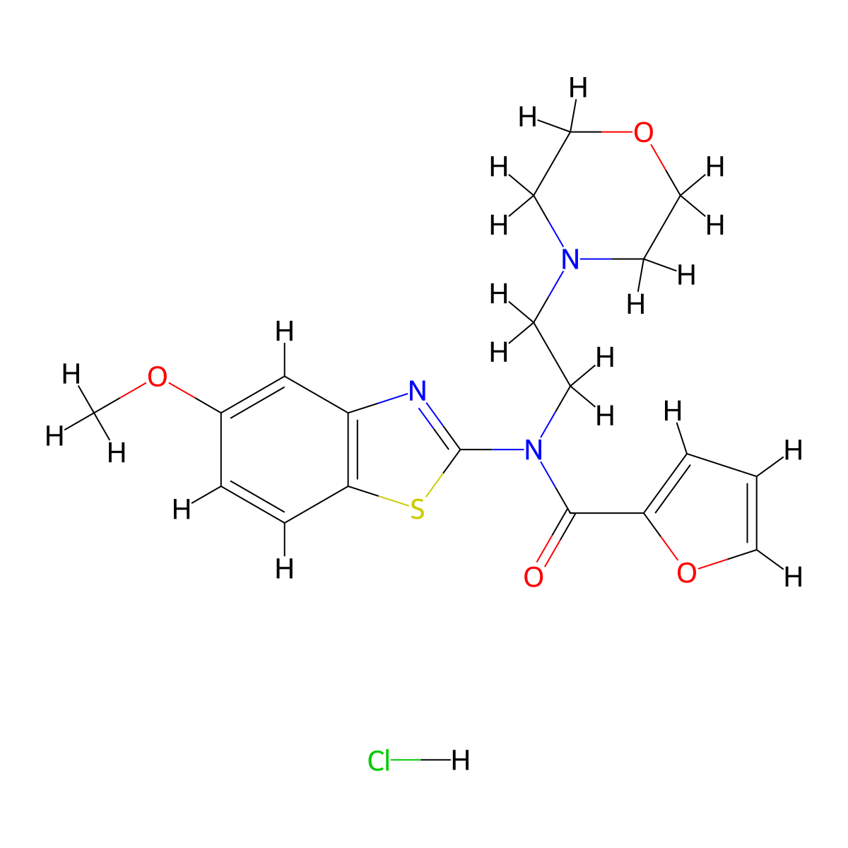 N-(5-methoxybenzo[d]thiazol-2-yl)-N-(2-morpholinoethyl)furan-2-carboxamide hydrochloride molecular structure, CAS 1215847-50-9