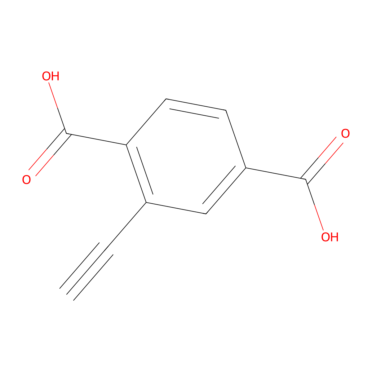 2-Ethynylterephthalic acid molecular structure, CAS 1215861-81-6