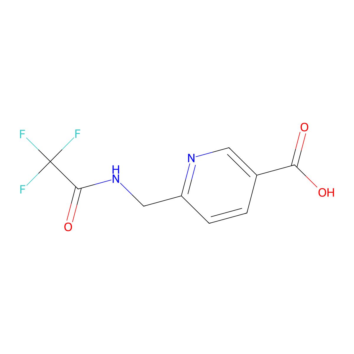 6-[(Trifluoroacetamido)methyl]pyridine-3-carboxylic acid molecular structure, CAS 1215876-57-5
