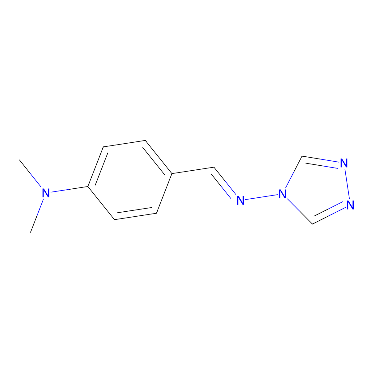 (4-Dimethylamino-benzylidene)-(1,2,4)triazol-4-YL-amine molecular structure, CAS 1215897-16-7
