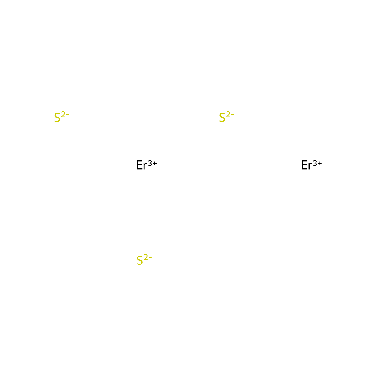 Erbium sulfide (Er2S3) molecular structure, CAS 12159-66-9