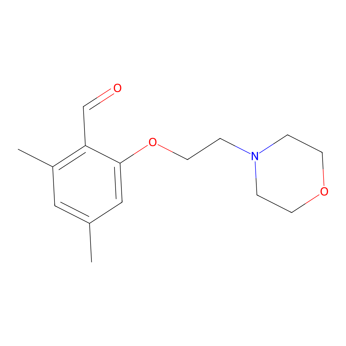 2,4-Dimethyl-6-(2-morpholinoethoxy)benzaldehyde molecular structure, CAS 1215903-35-7
