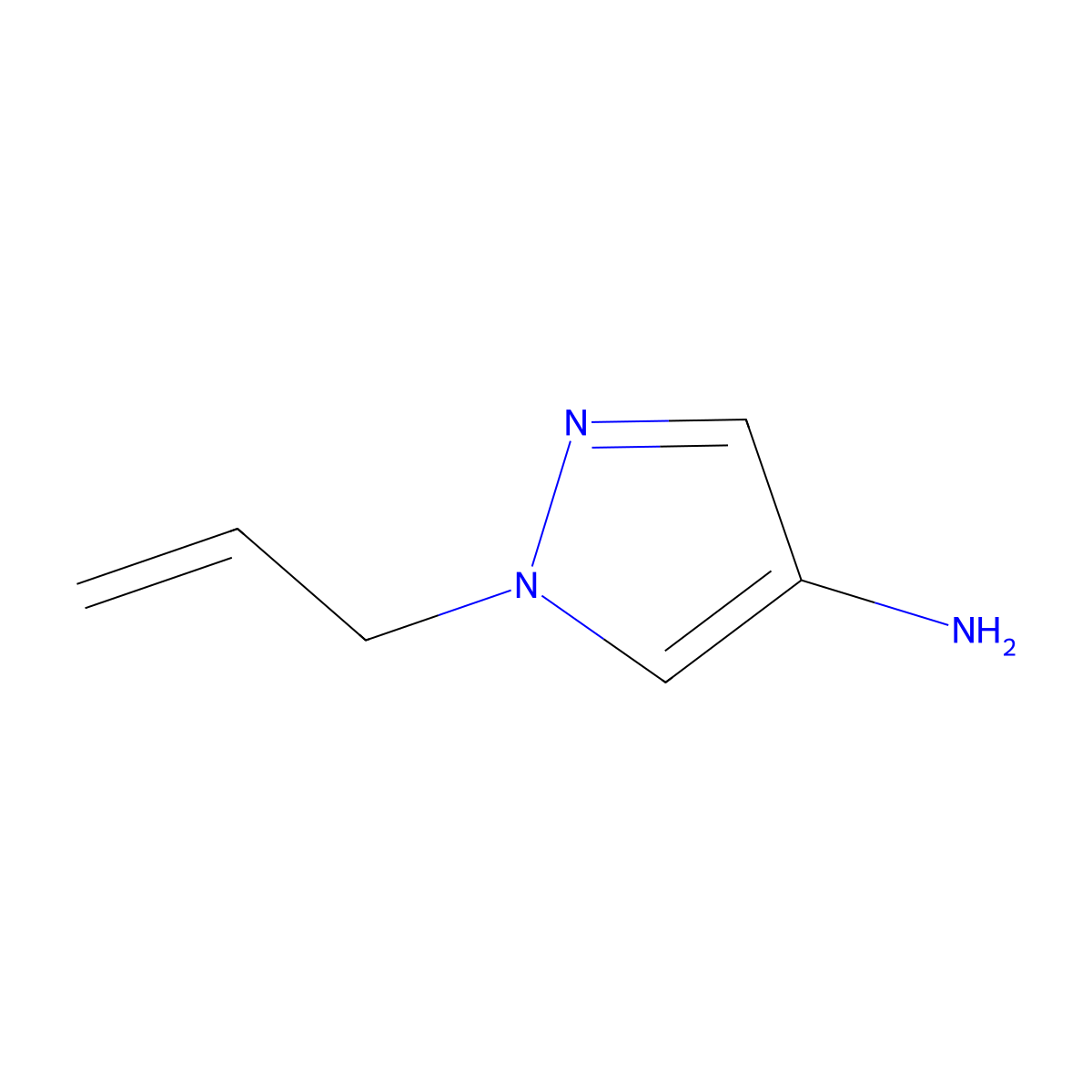 1-allyl-1H-pyrazol-4-amine molecular structure, CAS 1215905-54-6