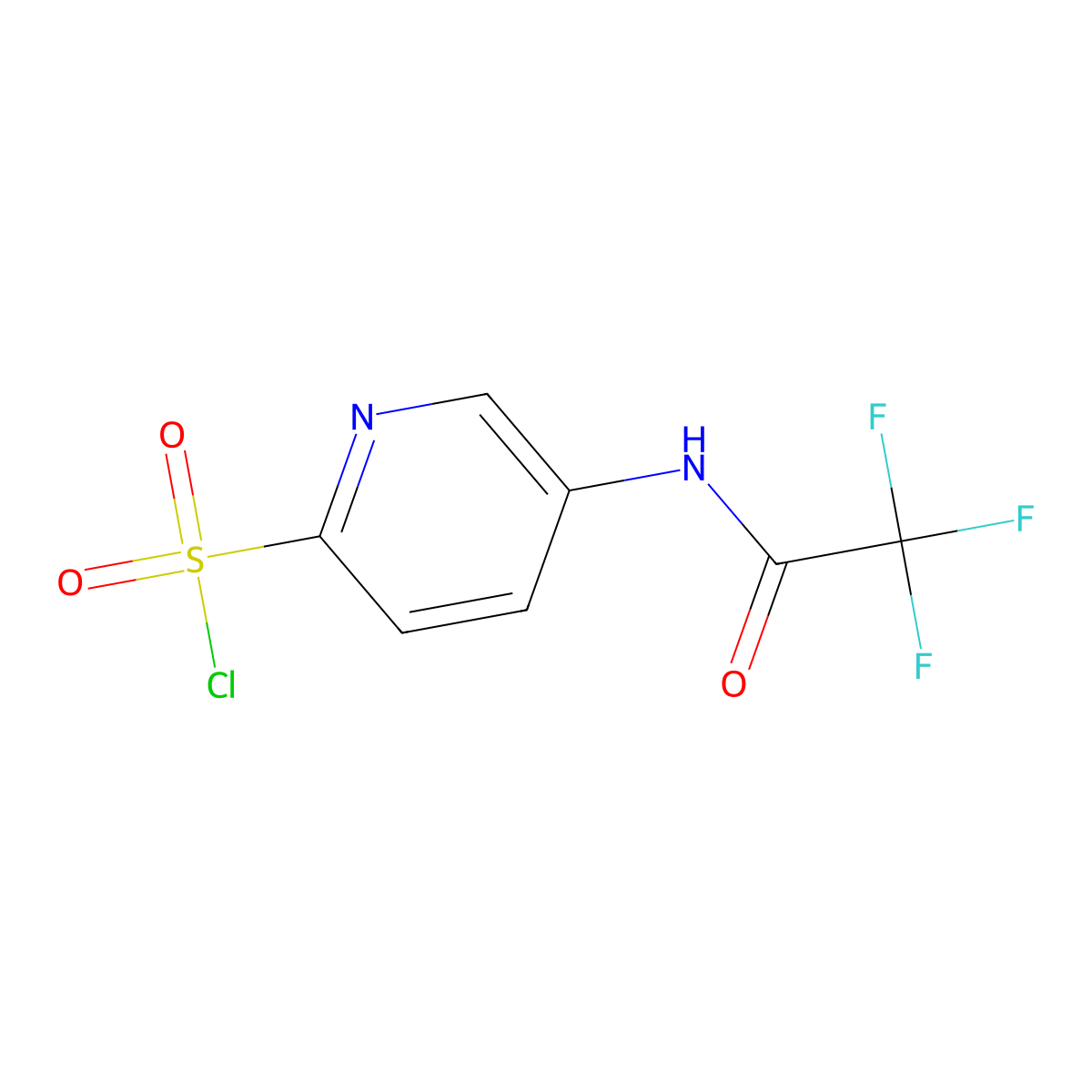 5-(Trifluoroacetamido)pyridine-2-sulfonyl chloride molecular structure, CAS 1215906-69-6