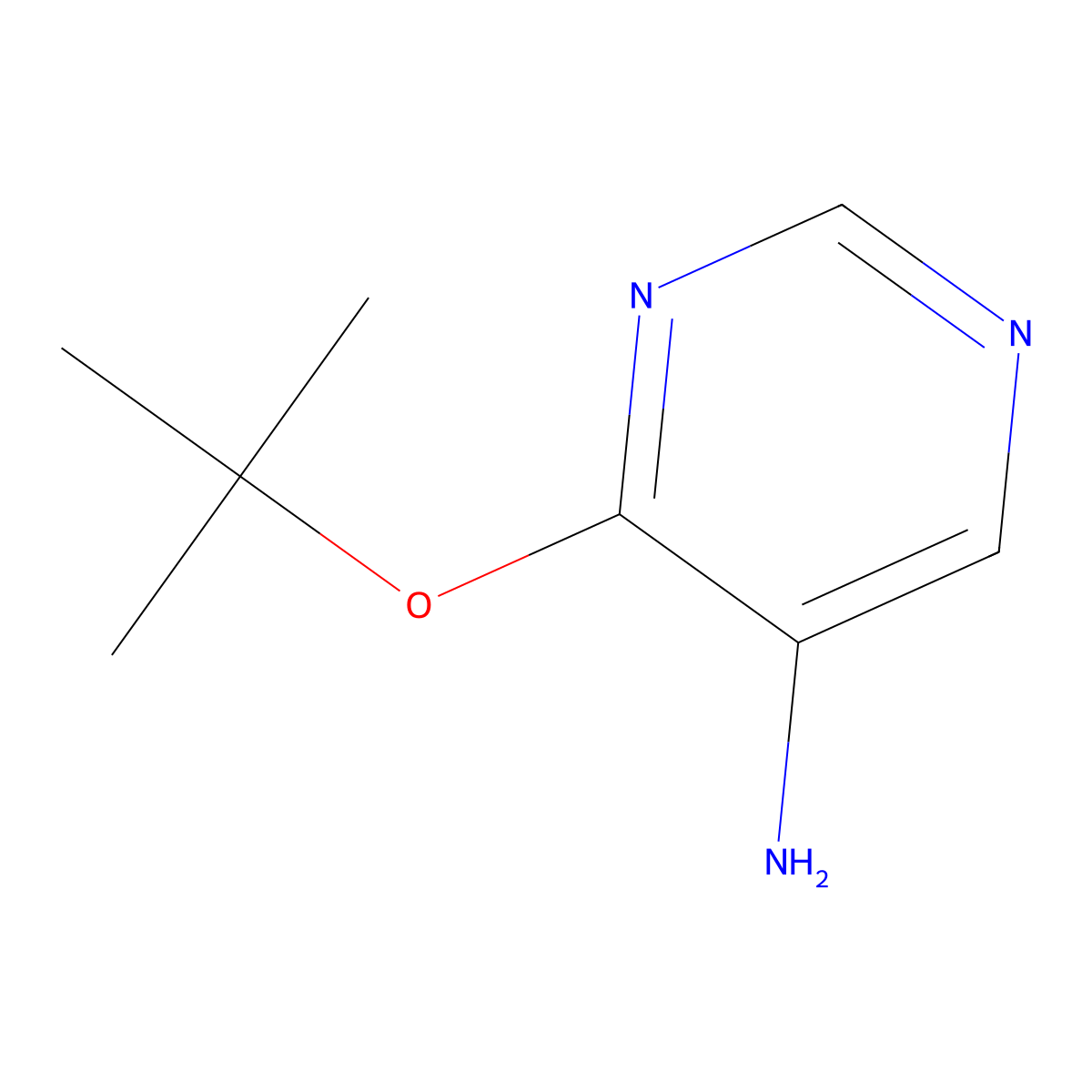 4-(tert-Butoxy)pyrimidin-5-amine molecular structure, CAS 1215908-40-9