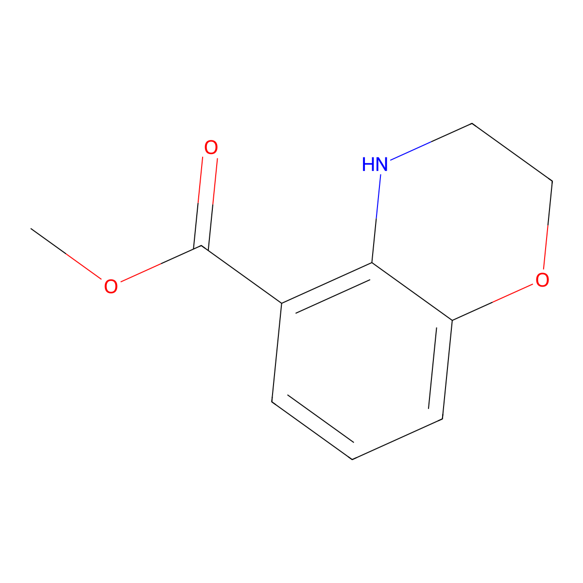 Methyl 3,4-dihydro-2h-benzo[b][1,4]oxazine-5-carboxylate molecular structure, CAS 121591-81-9