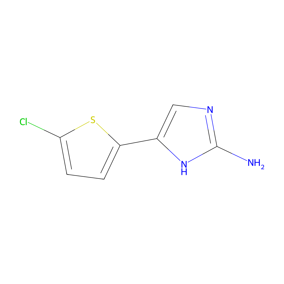 4-(5-Chlorothiophen-2-yl)-1H-imidazol-2-amine molecular structure, CAS 1215910-31-8