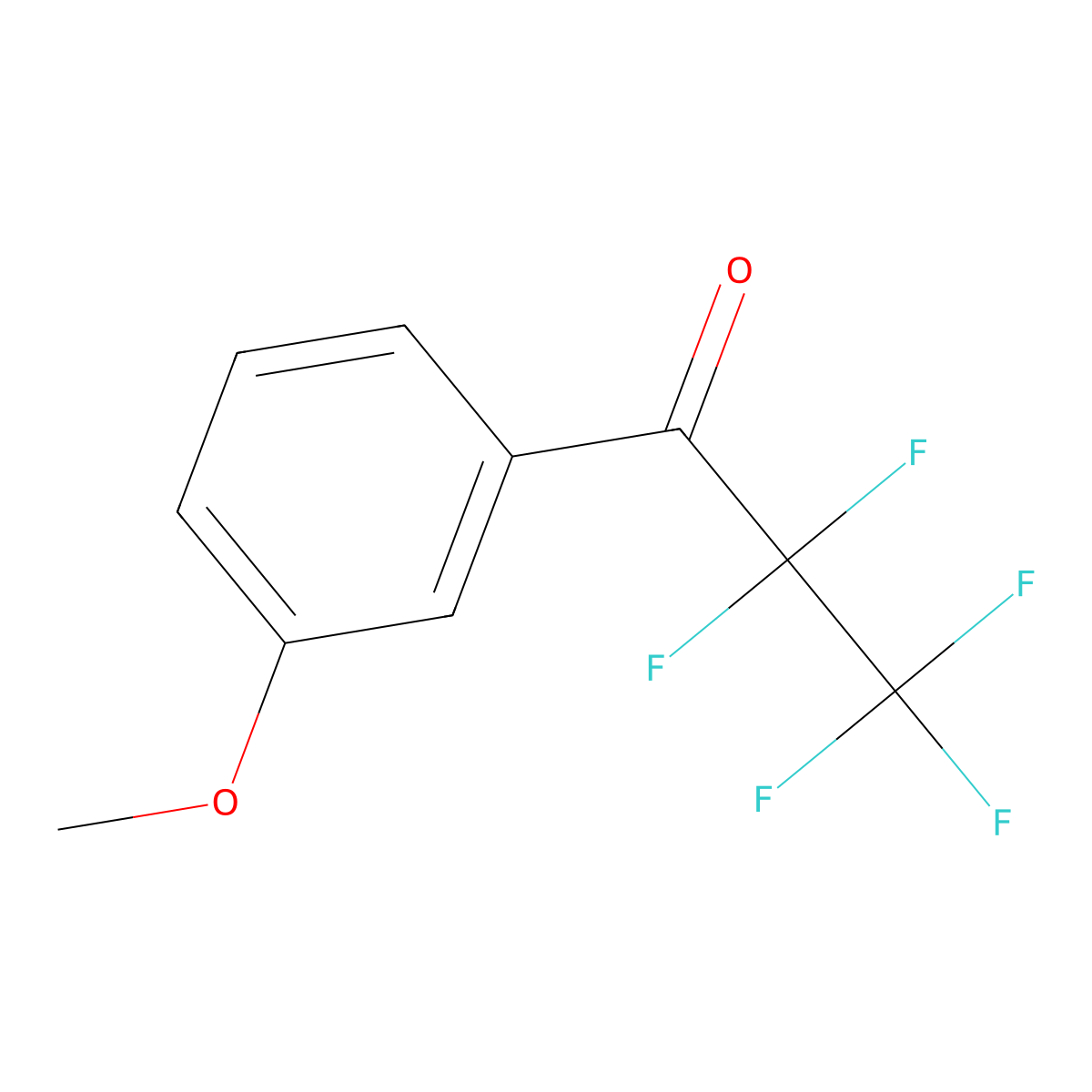 2,2,3,3,3-Pentafluoro-1-(3-methoxyphenyl)propan-1-one molecular structure, CAS 121592-01-6
