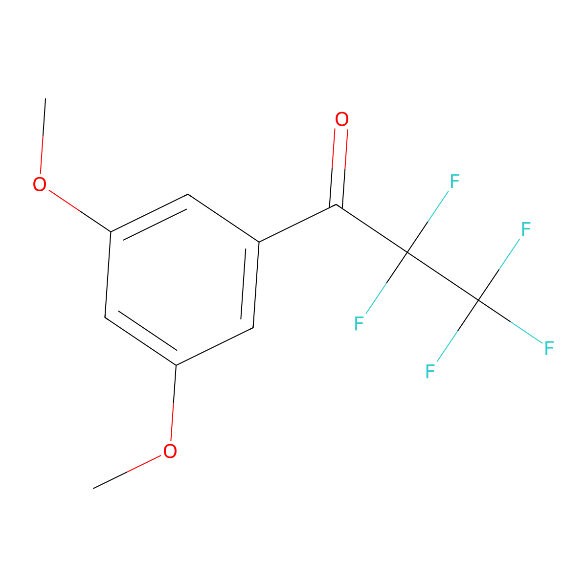 1-(3,5-Dimethoxyphenyl)-2,2,3,3,3-pentafluoro-1-propanone molecular structure, CAS 121592-02-7