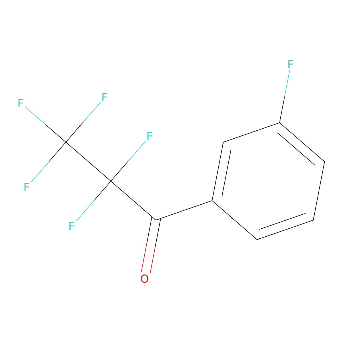 2,2,3,3,3-Pentafluoro-1-(3-fluorophenyl)-1-propanone molecular structure, CAS 121592-03-8