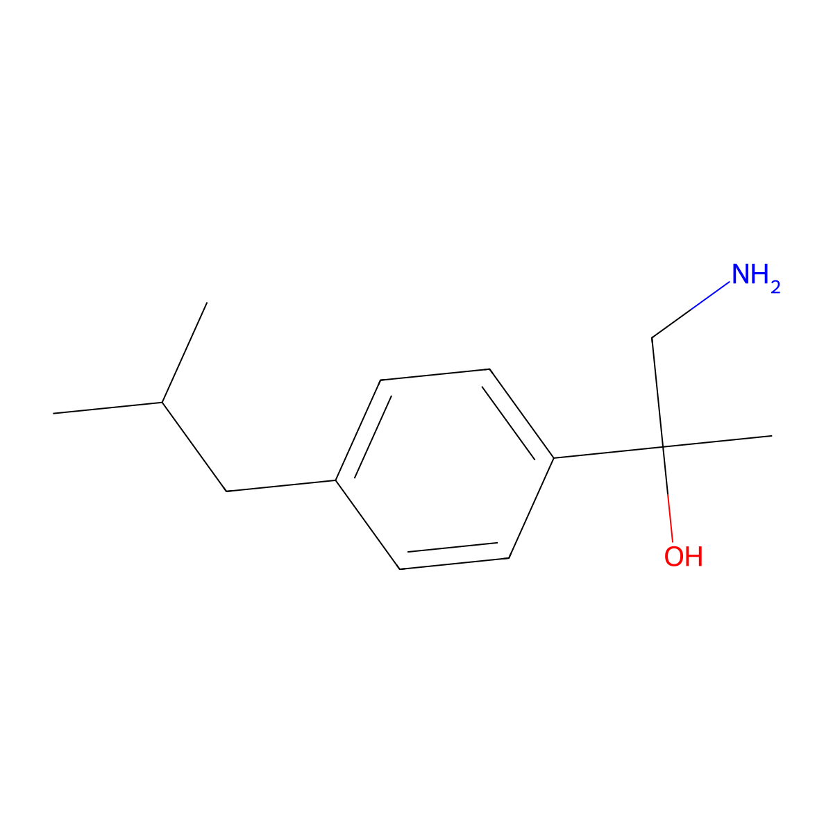 1-Amino-2-(4-isobutylphenyl)propan-2-ol molecular structure, CAS 1215920-76-5