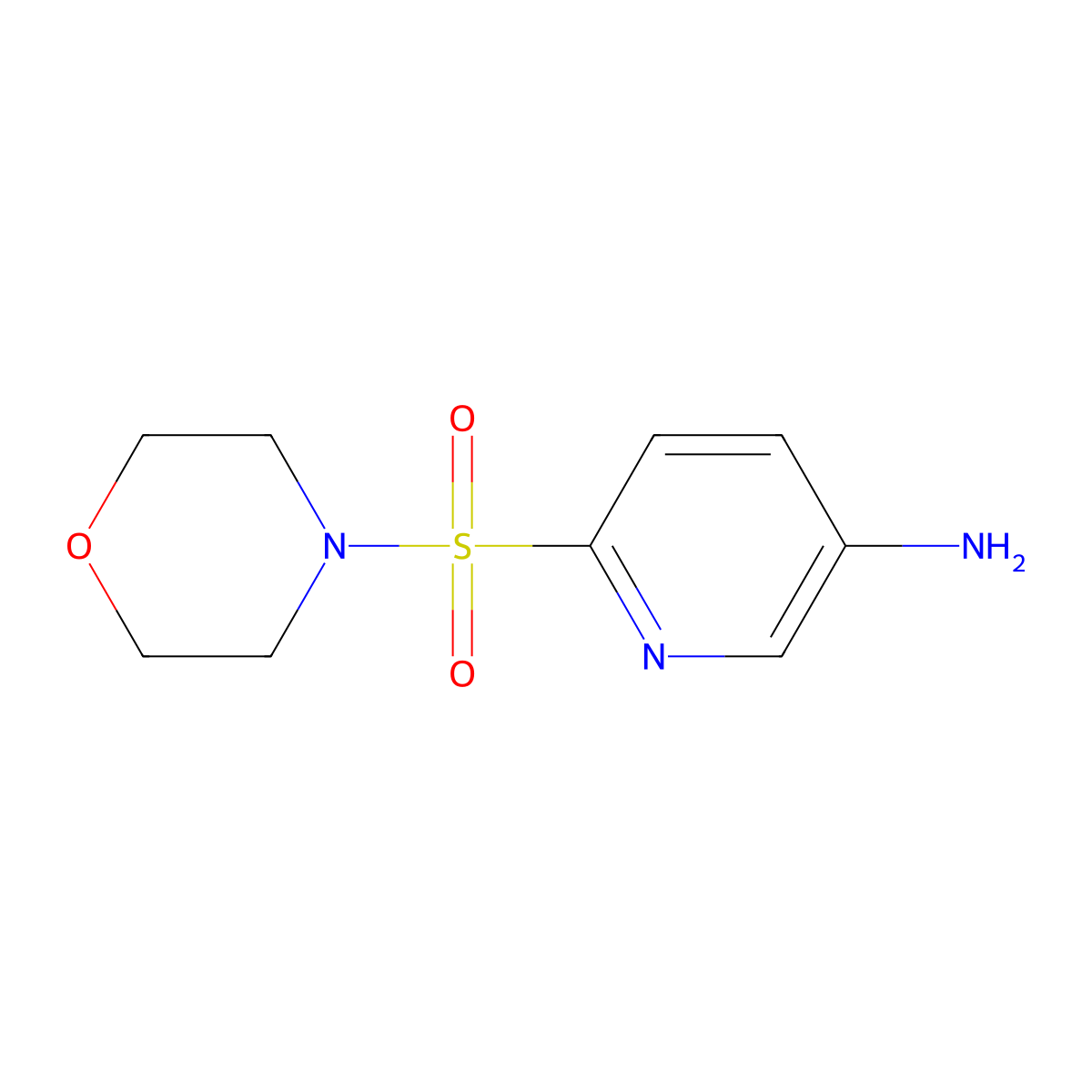 6-(Morpholine-4-sulfonyl)pyridin-3-amine molecular structure, CAS 1215925-33-9