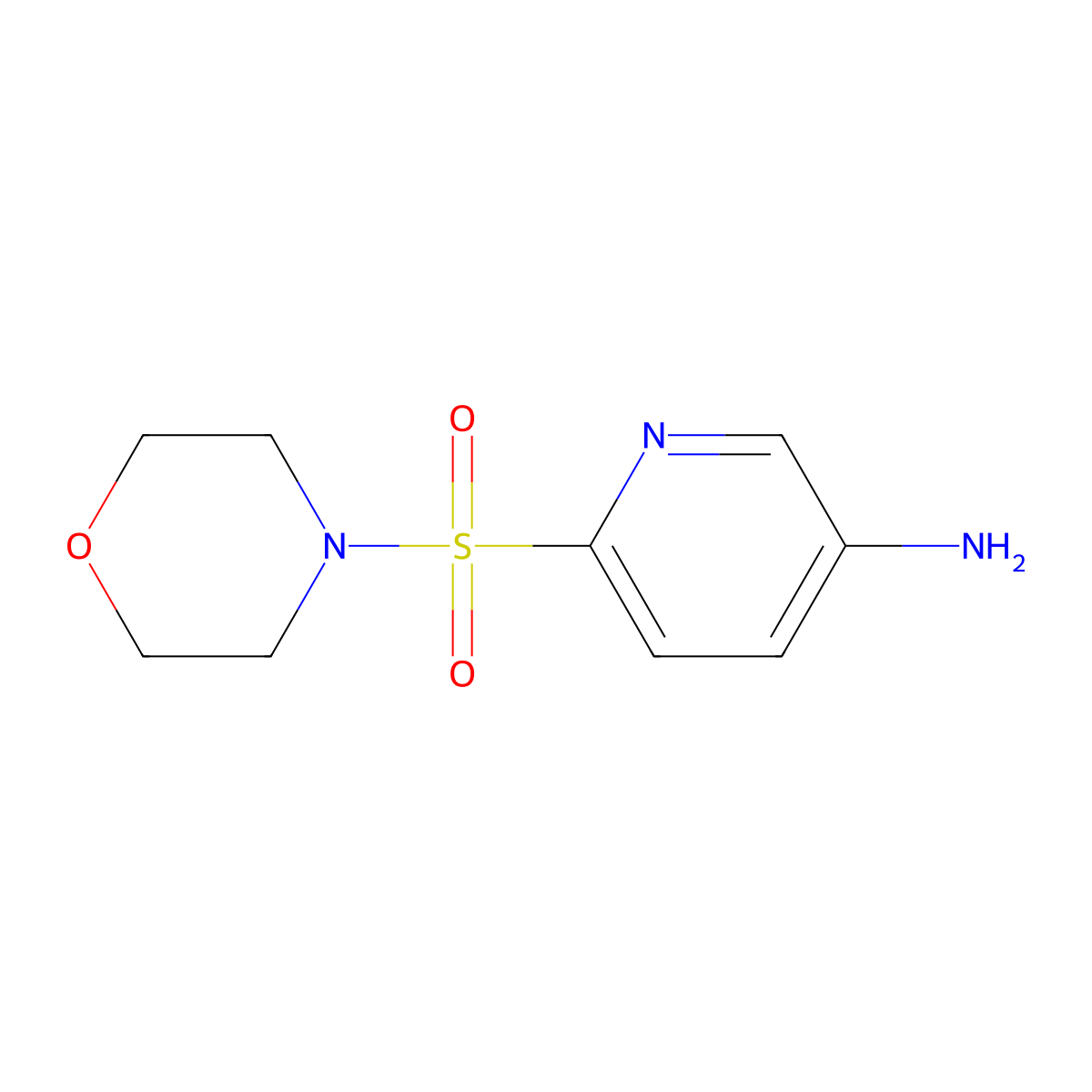 6-(Morpholine-4-sulfonyl)pyridin-3-amine molecular structure, CAS 1215925-33-9