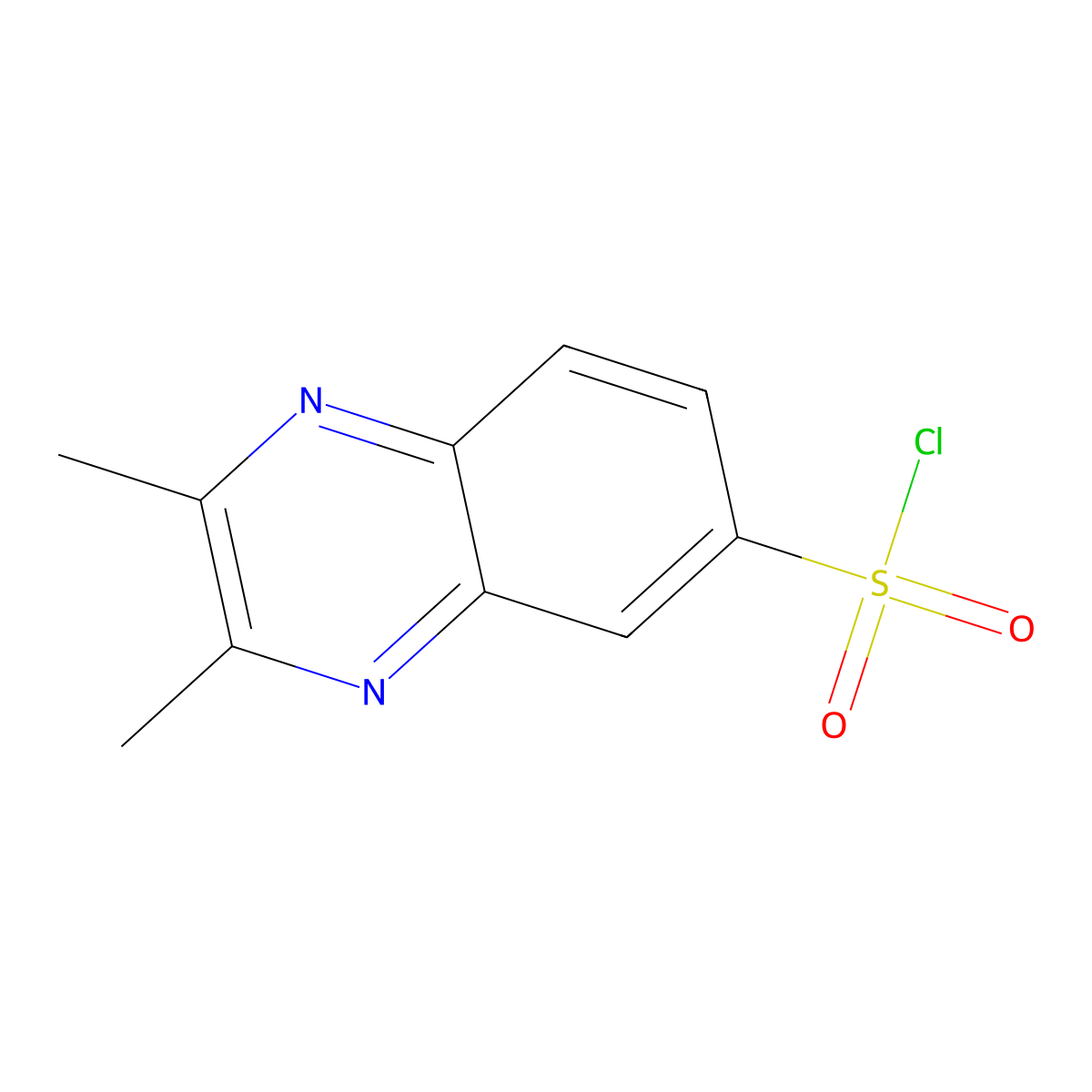 2,3-Dimethylquinoxaline-6-sulfonyl chloride molecular structure, CAS 1215925-34-0