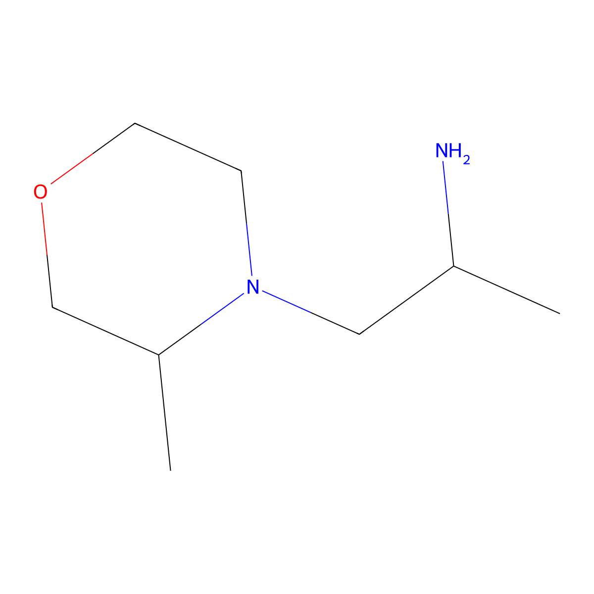 1-(3-Methylmorpholin-4-yl)propan-2-amine molecular structure, CAS 1215927-36-8
