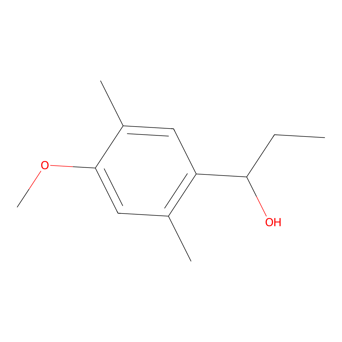 1-(4-Methoxy-2,5-dimethylphenyl)propan-1-ol molecular structure, CAS 1215928-18-9