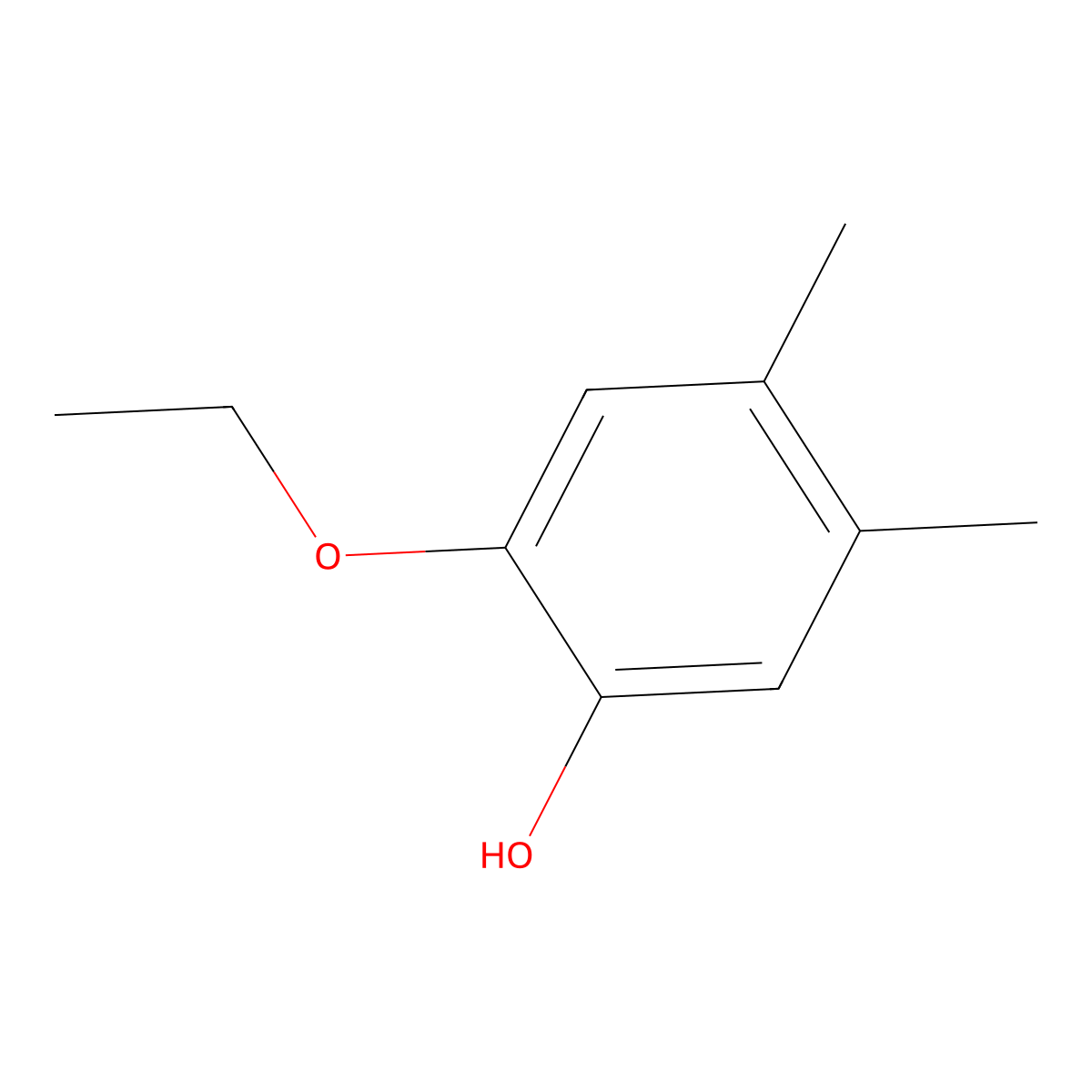 2-Ethoxy-4,5-dimethylphenol molecular structure, CAS 1215928-53-2