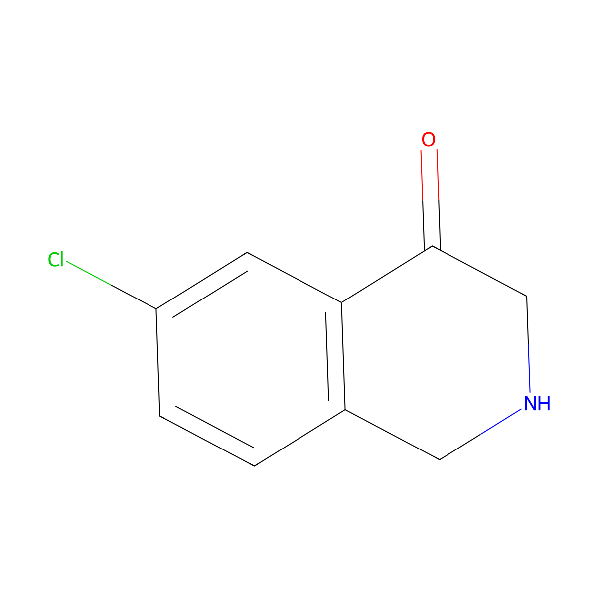 6-Chloro-2,3-dihydro-1H-isoquinolin-4-one molecular structure, CAS 1215929-51-3