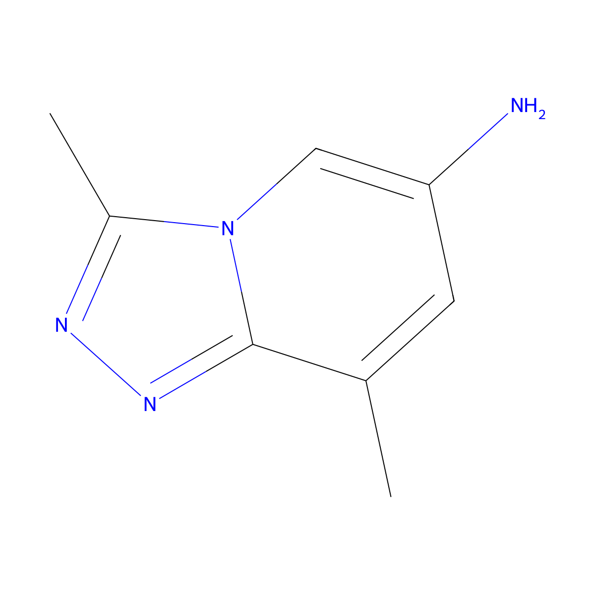 3,8-Dimethyl-[1,2,4]triazolo[4,3-a]pyridin-6-amine molecular structure, CAS 1215932-77-6