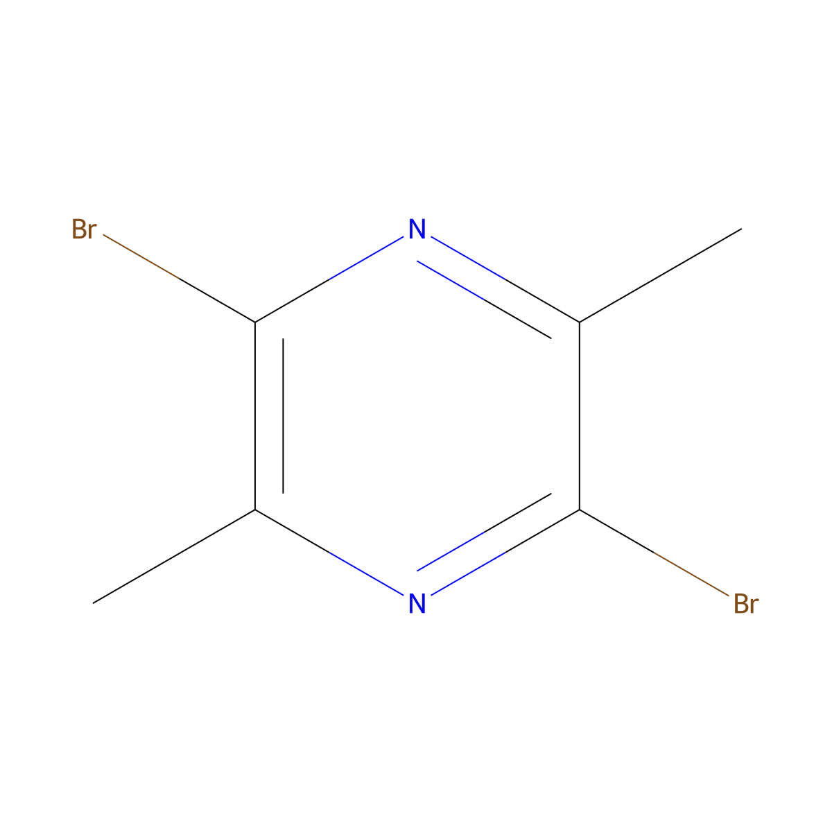 2,5-Dibromo-3,6-dimethylpyrazine molecular structure, CAS 121594-49-8