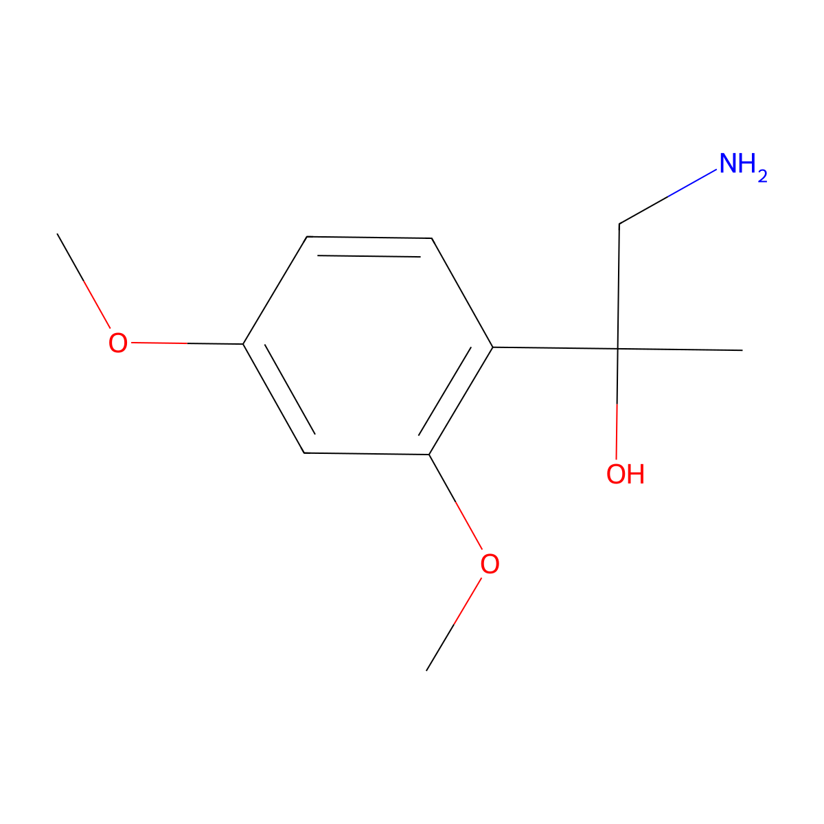 1-Amino-2-(2,4-dimethoxyphenyl)propan-2-ol molecular structure, CAS 1215940-96-7