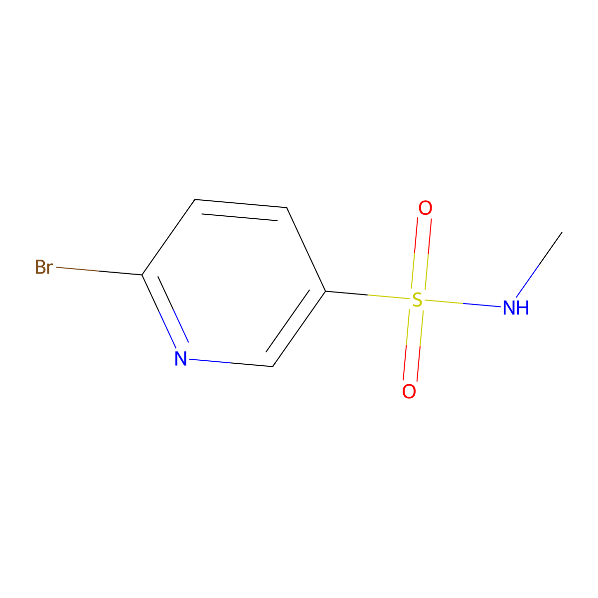 6-Bromo-N-methylpyridine-3-sulfonamide molecular structure, CAS 1215943-03-5