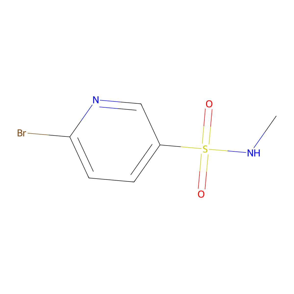 6-Bromo-N-methylpyridine-3-sulfonamide molecular structure, CAS 1215943-03-5