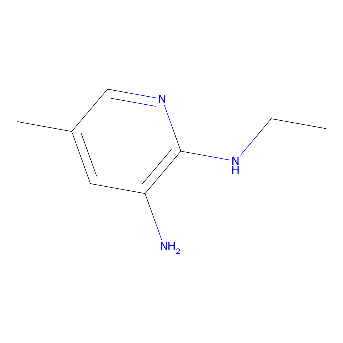 2-N-ethyl-5-methylpyridine-2,3-diamine molecular structure, CAS 1215946-13-6
