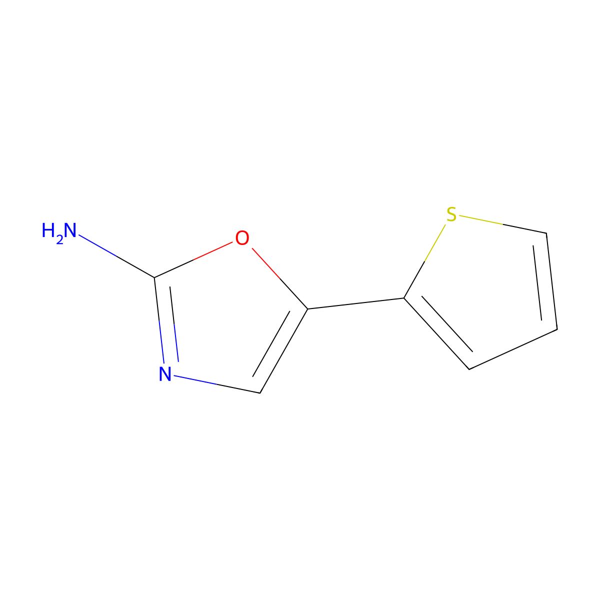 5-(Thiophen-2-yl)oxazol-2-amine molecular structure, CAS 1215948-01-8