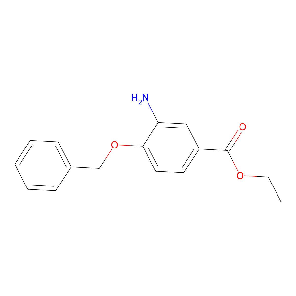Ethyl 3-amino-4-(benzyloxy)benzoate molecular structure, CAS 1215948-43-8