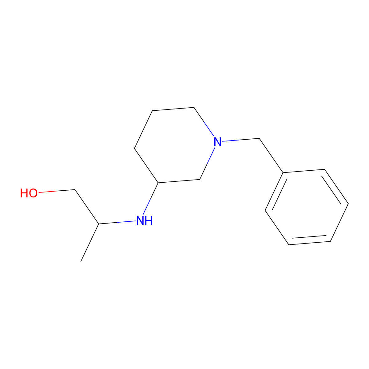 2-[(1-Benzylpiperidin-3-yl)amino]propan-1-ol molecular structure, CAS 1215950-73-4