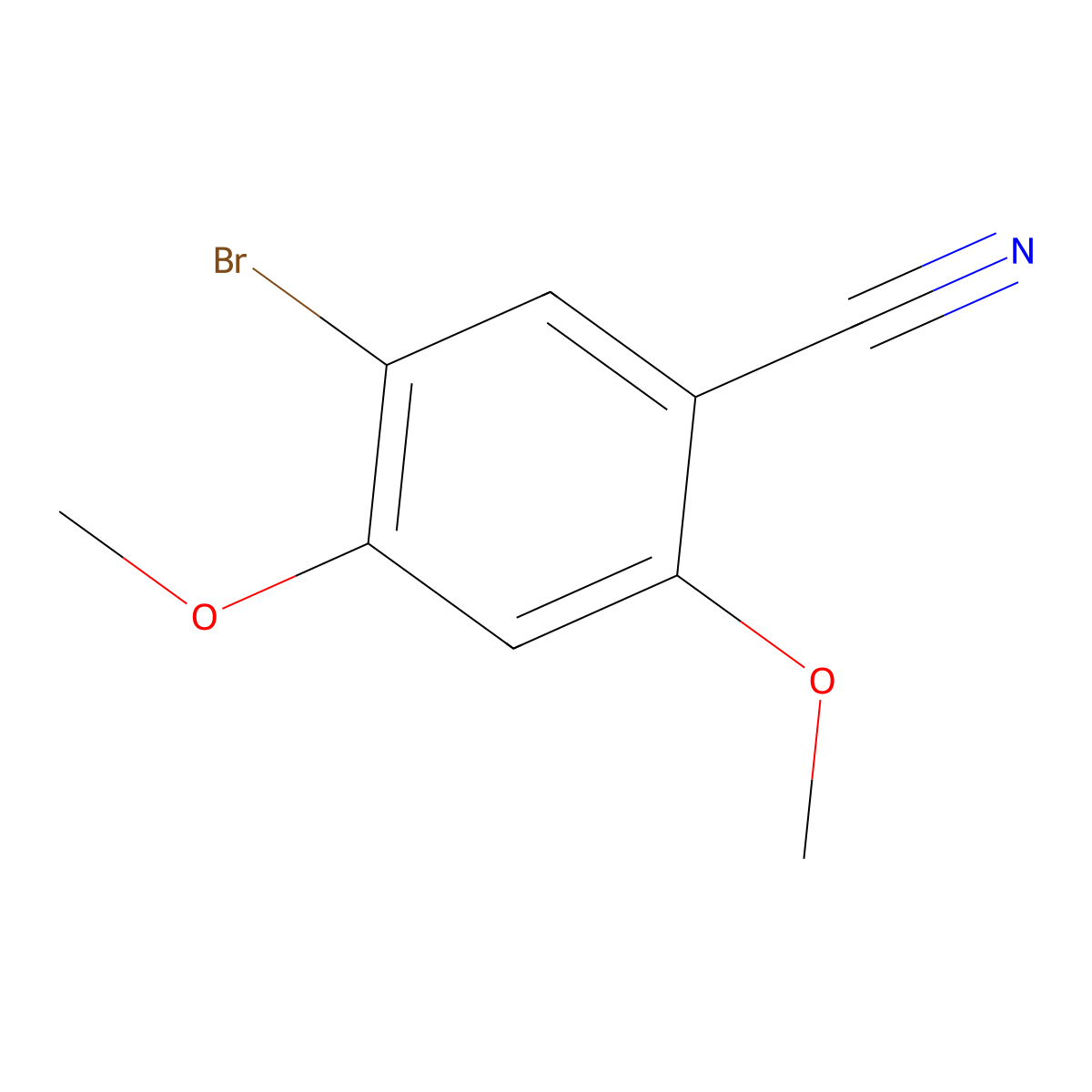 5-Bromo-2,4-dimethoxybenzonitrile molecular structure, CAS 1215952-03-6