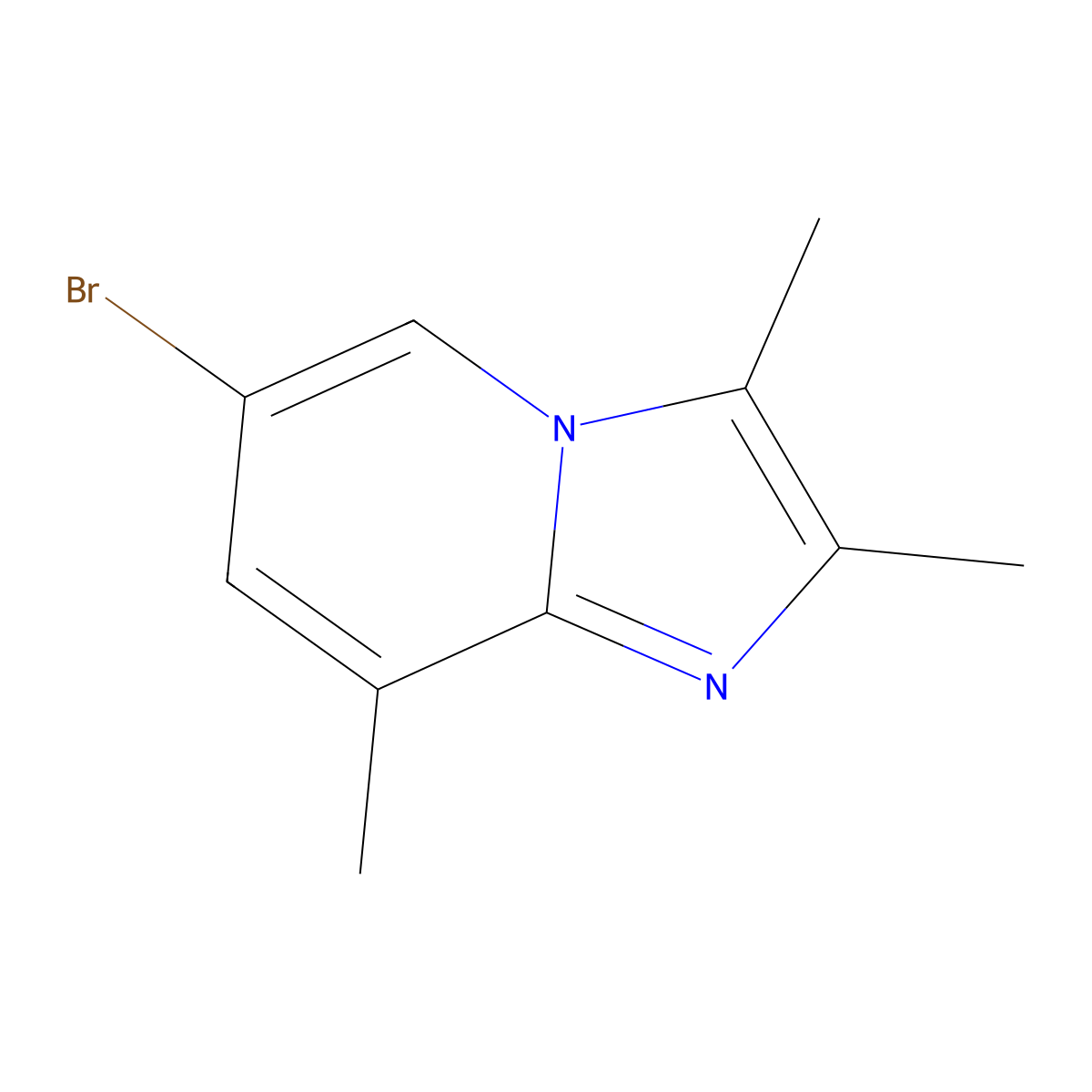 6-Bromo-2,3,8-trimethylimidazo[1,2-a]pyridine molecular structure, CAS 1215953-19-7