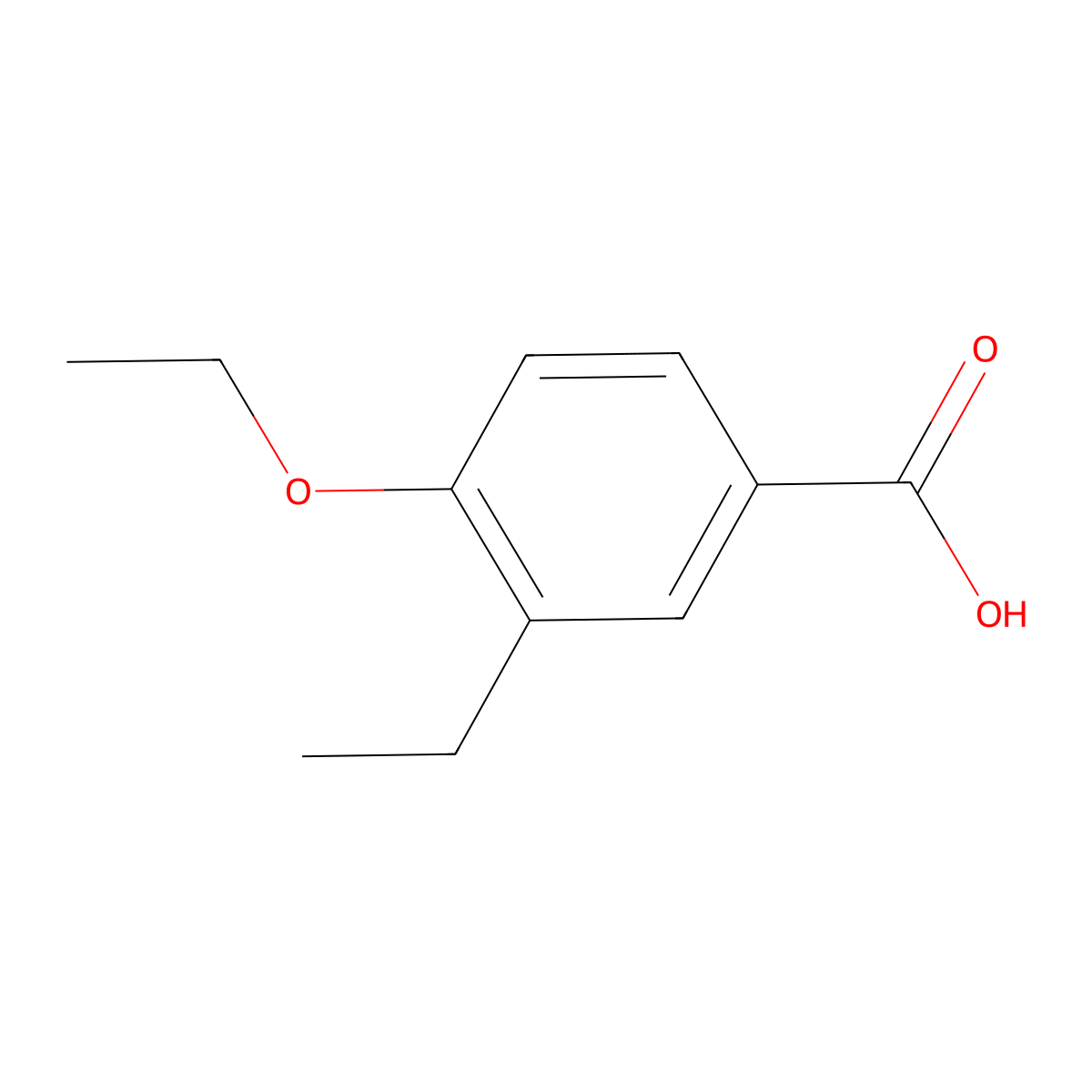4-Ethoxy-3-ethylbenzoic acid molecular structure, CAS 1215955-00-2