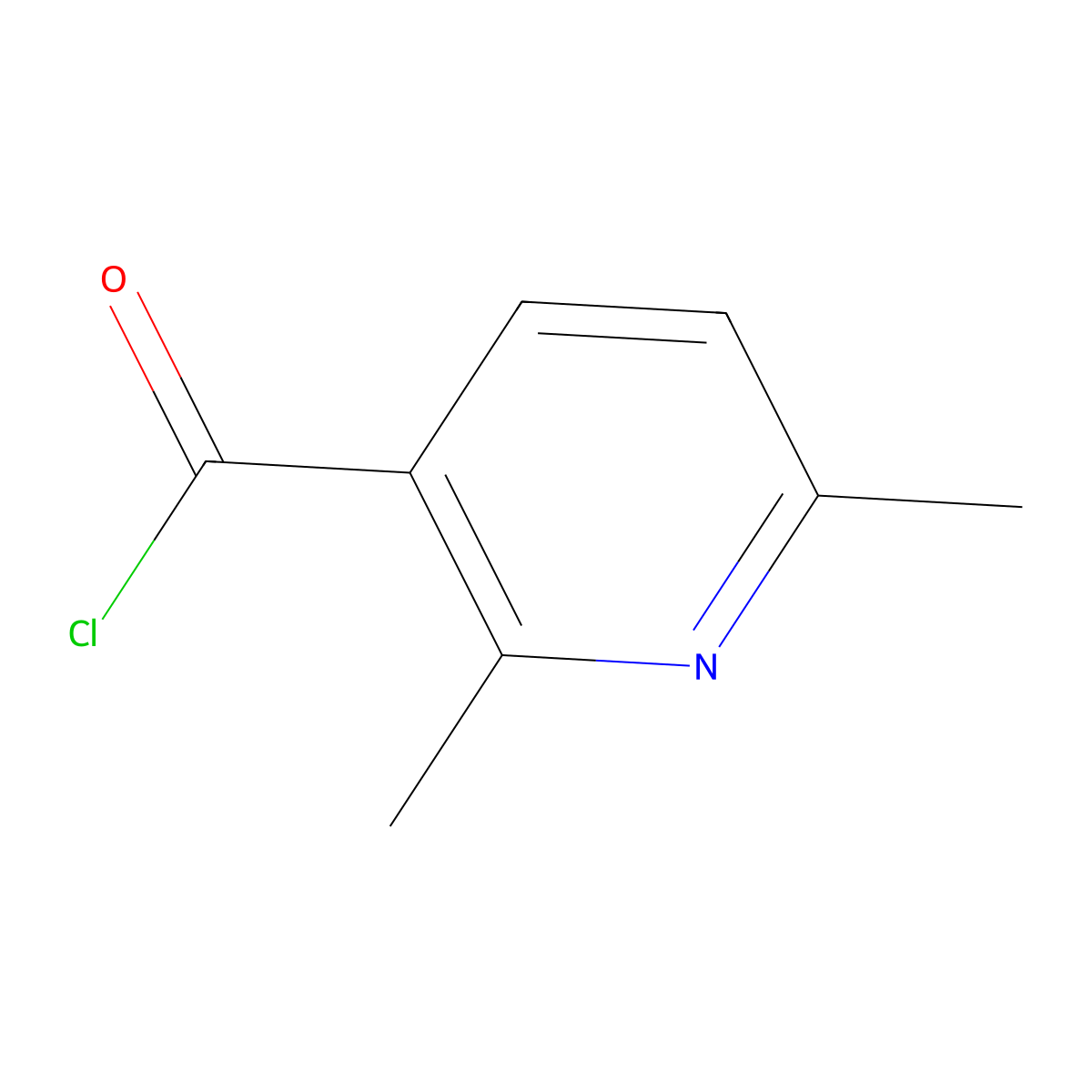 2,6-Dimethylnicotinoyl chloride molecular structure, CAS 1215964-43-4
