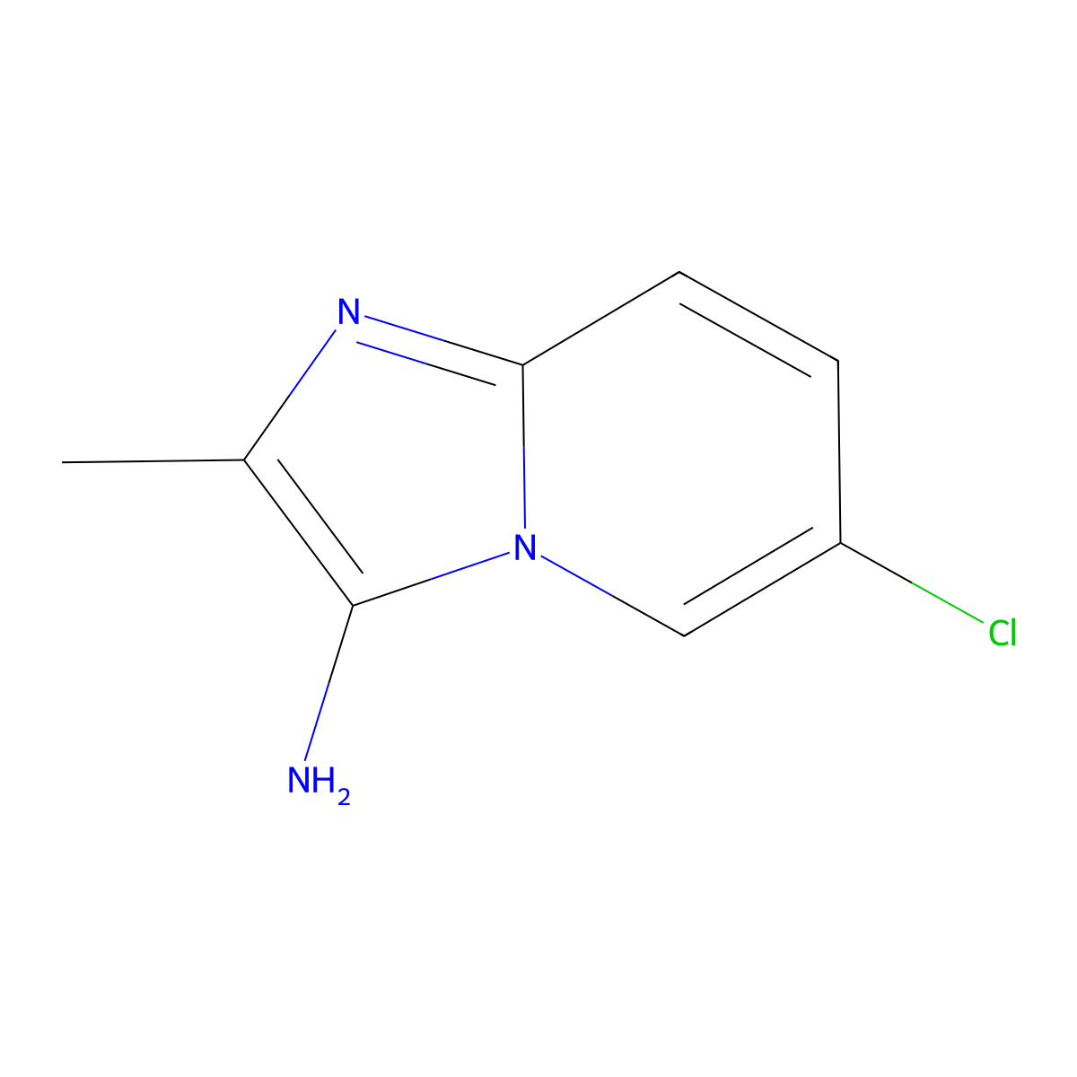 6-Chloro-2-methylimidazo(1,2-a)pyridin-3-amine molecular structure, CAS 1215970-72-1