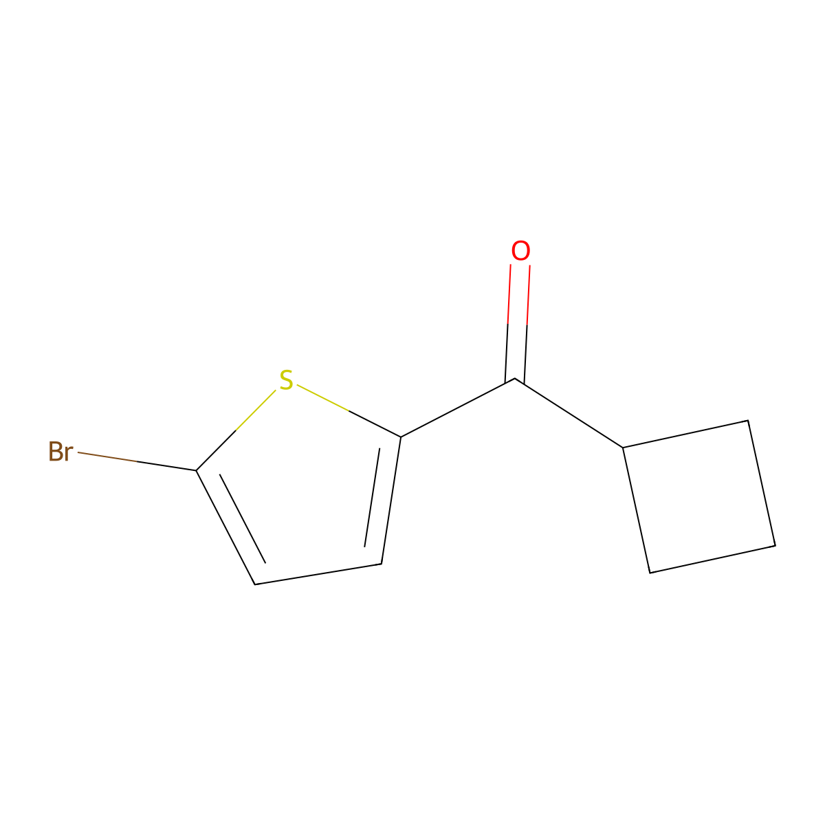 (5-Bromothiophen-2-yl)(cyclobutyl)methanone molecular structure, CAS 1215971-93-9