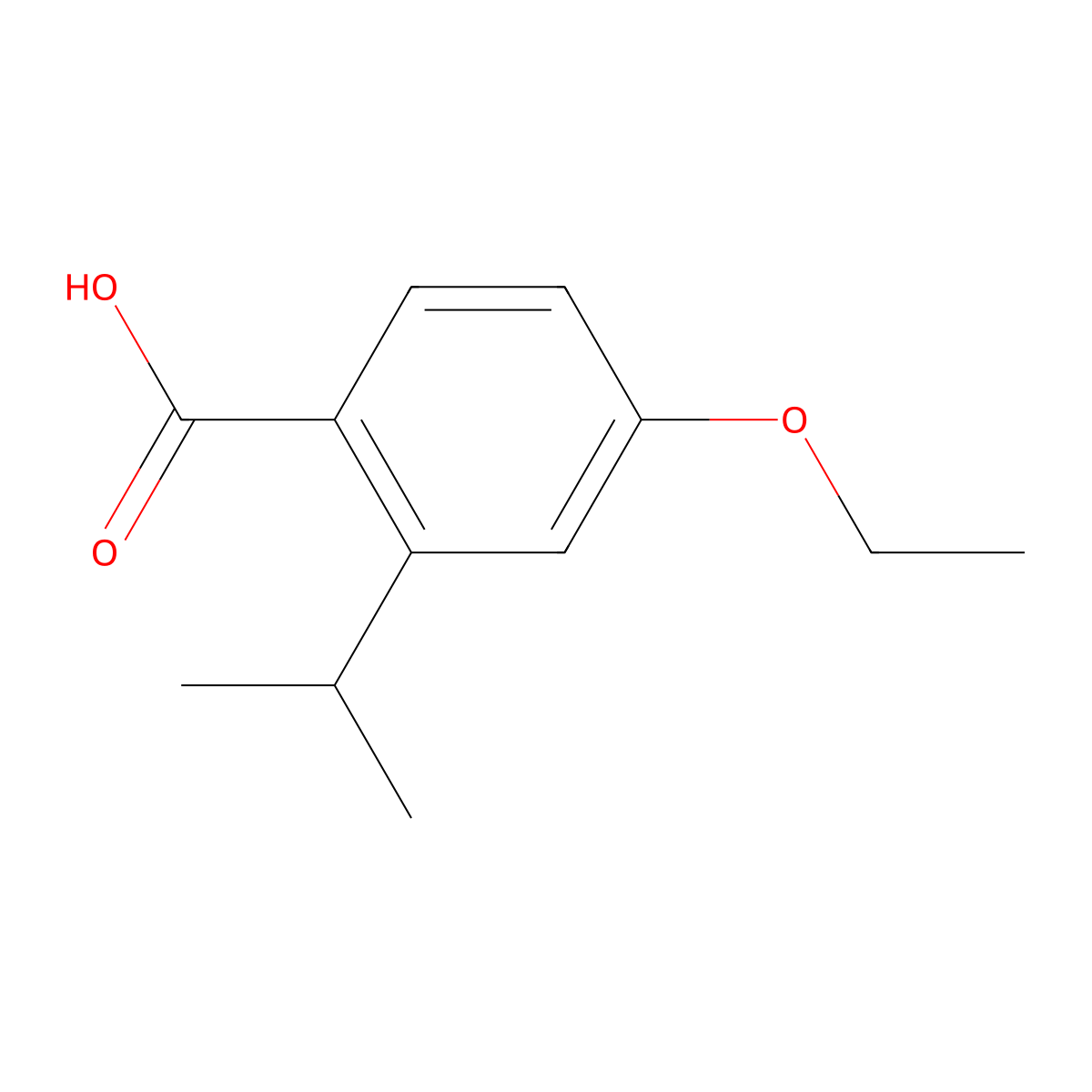 4-Ethoxy-2-isopropylbenzoic acid molecular structure, CAS 1215973-74-2