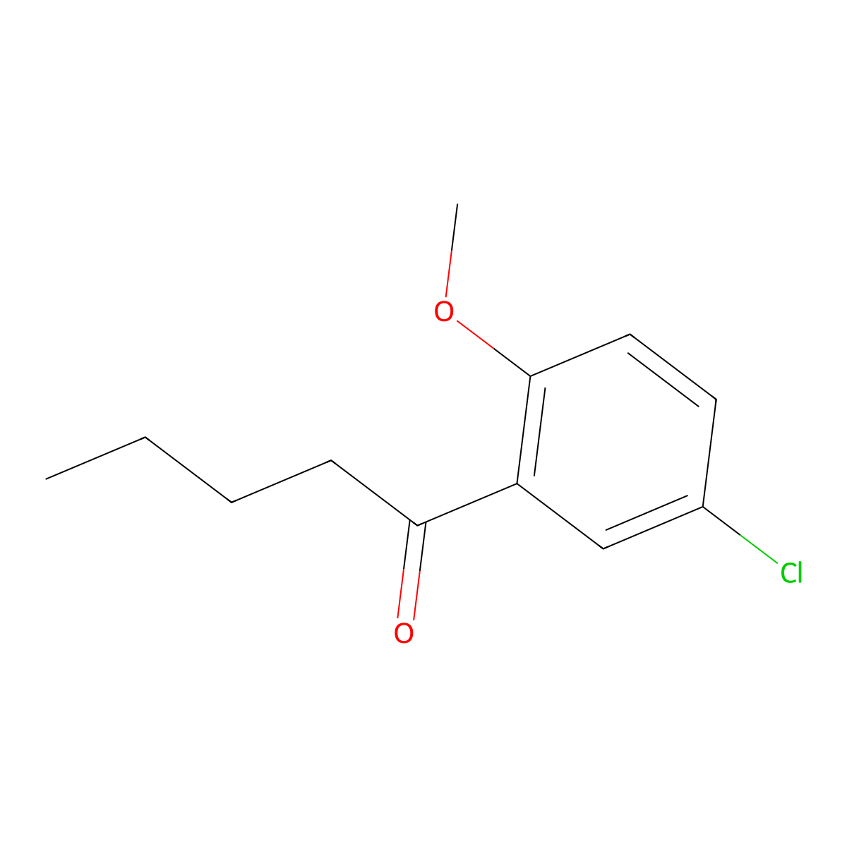1-(5-Chloro-2-methoxyphenyl)pentan-1-one molecular structure, CAS 1215975-72-6
