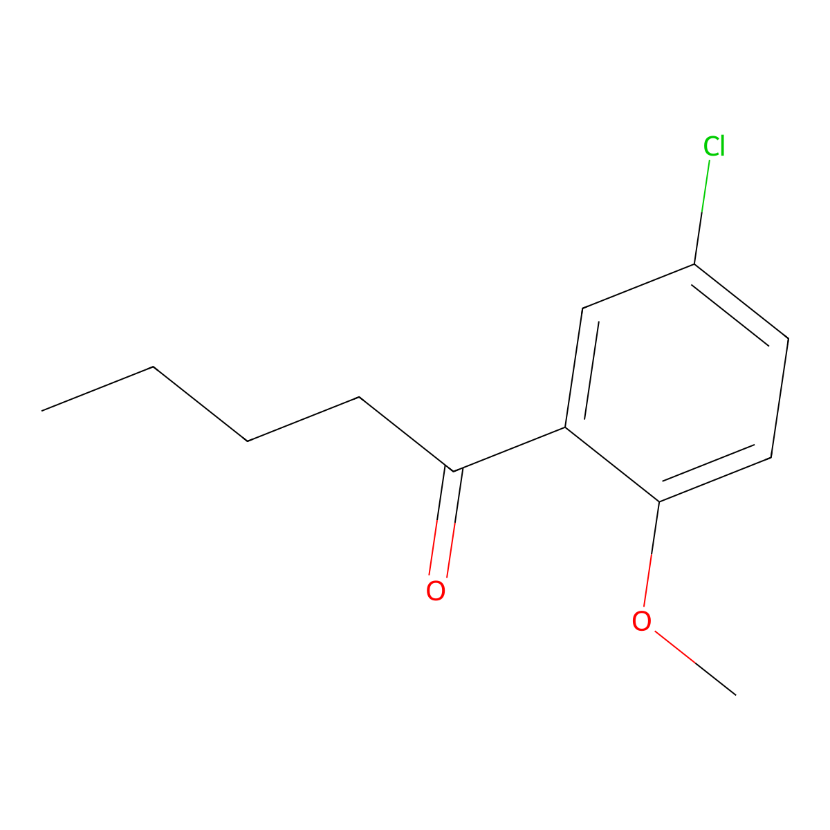 1-(5-Chloro-2-methoxyphenyl)pentan-1-one molecular structure, CAS 1215975-72-6
