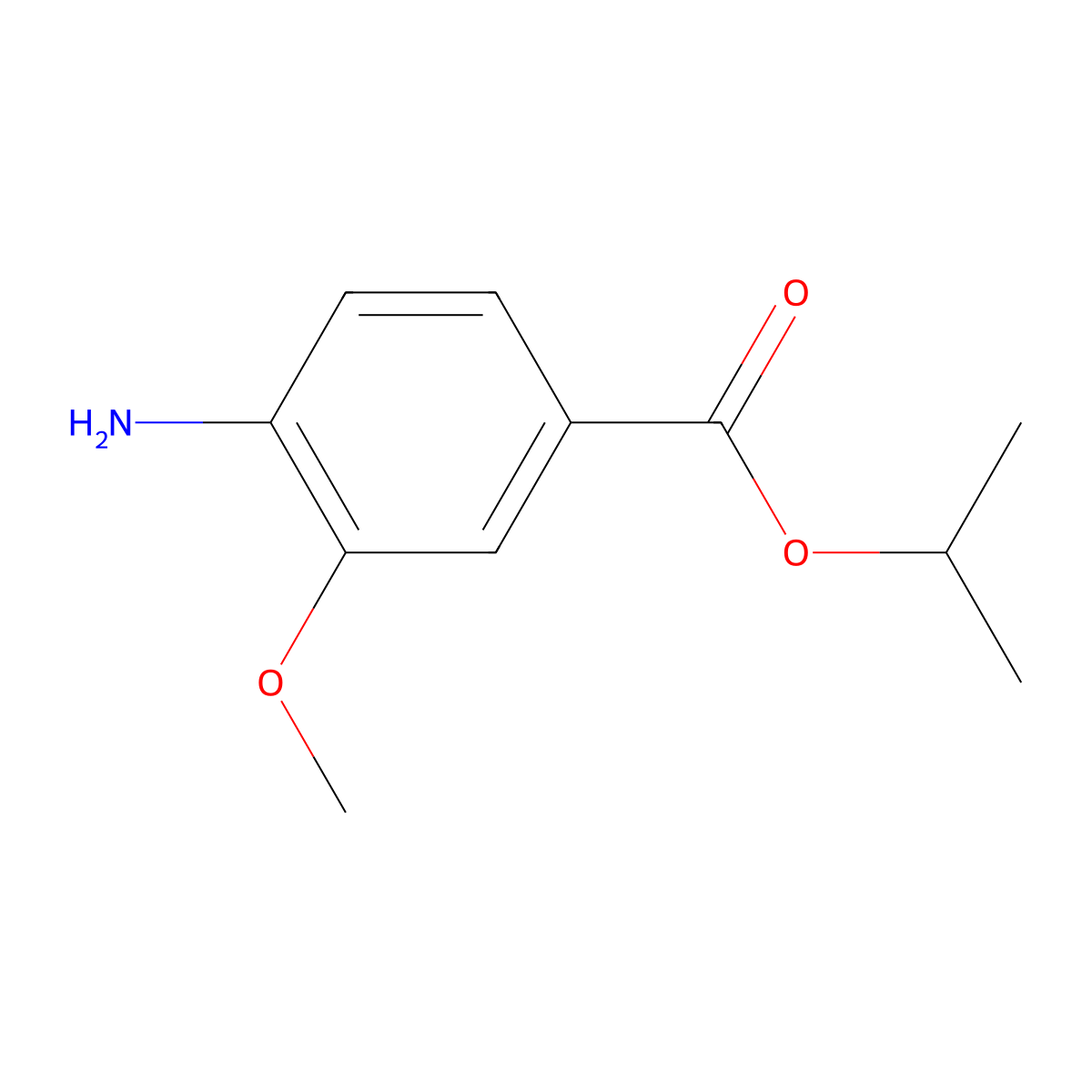 Benzoic acid, 4-amino-3-methoxy-, 1-methylethyl ester molecular structure, CAS 1215980-81-6