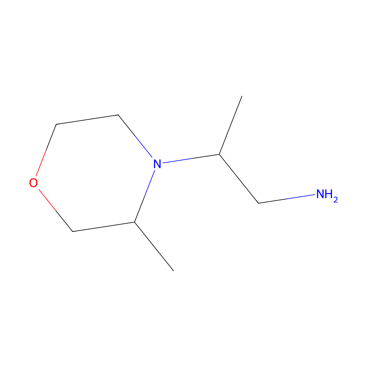 2-(3-Methylmorpholin-4-yl)propan-1-amine molecular structure, CAS 1215981-25-1