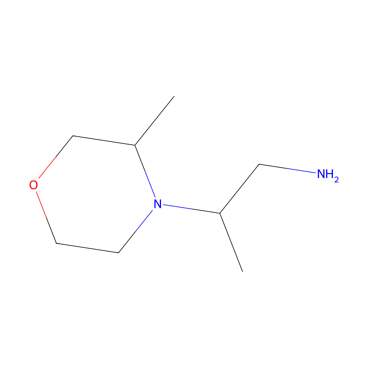 2-(3-Methylmorpholin-4-yl)propan-1-amine molecular structure, CAS 1215981-25-1