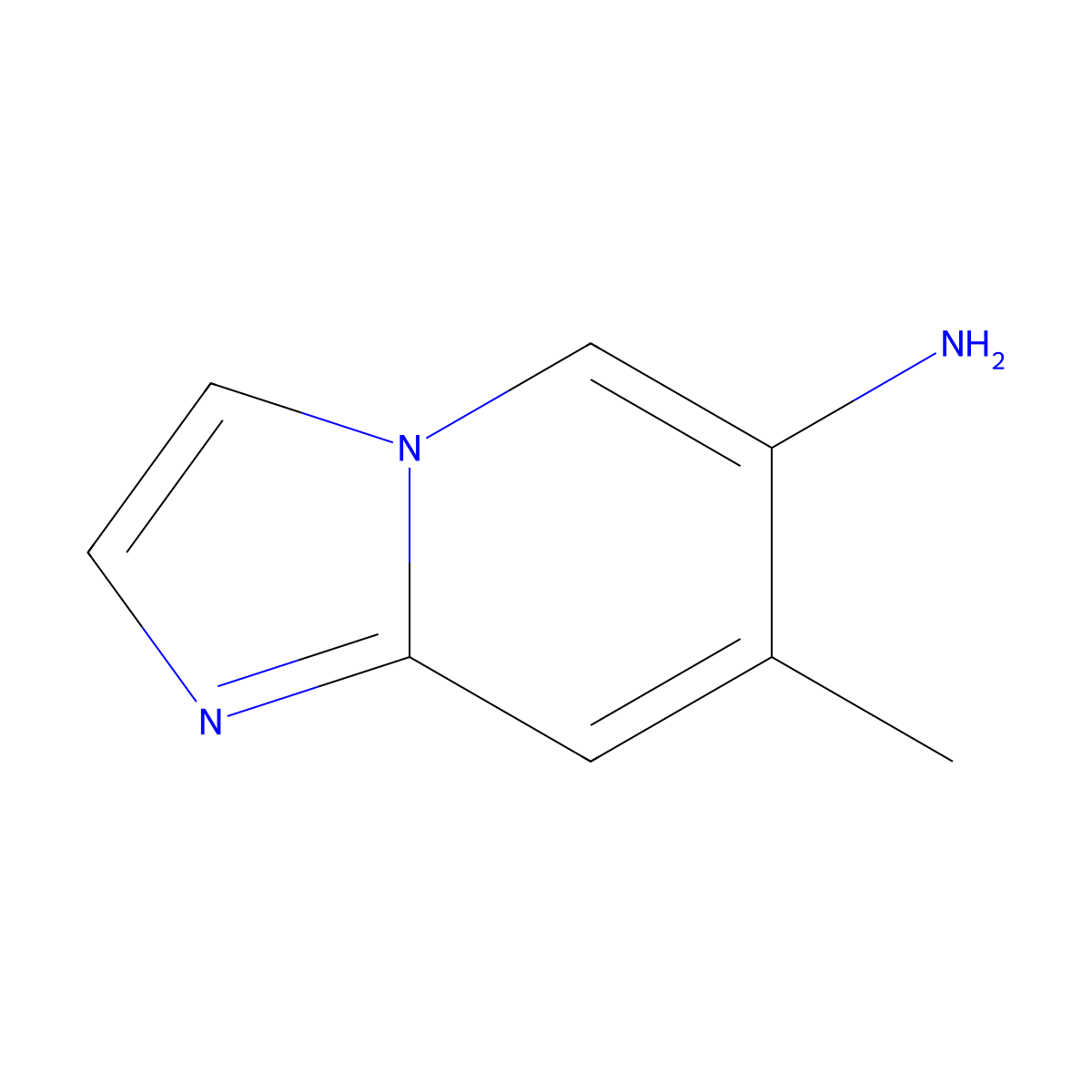 7-Methylimidazo[1,2-a]pyridin-6-amine molecular structure, CAS 1215984-92-1